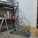 Grey 10 Step Rolling Stair Ladder, 90" Deck, 132" High Bars